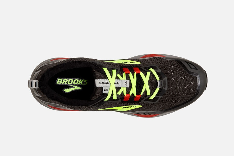 Brooks Cascadia 15 Trail Löparskor Herr - Svarta/Gröna - 5127-YSFER